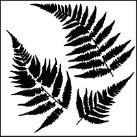 The Crafter's Workshop Ferns Stencil, 6" x 6"