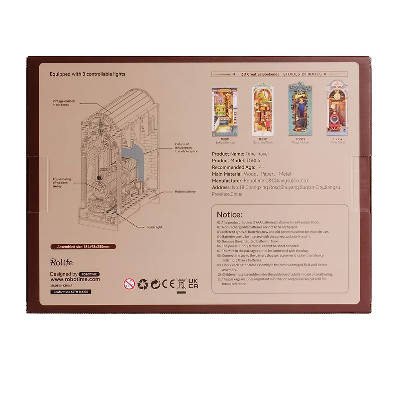 Rolife® Time Travel DIY Book Nook Shelf Insert Kit