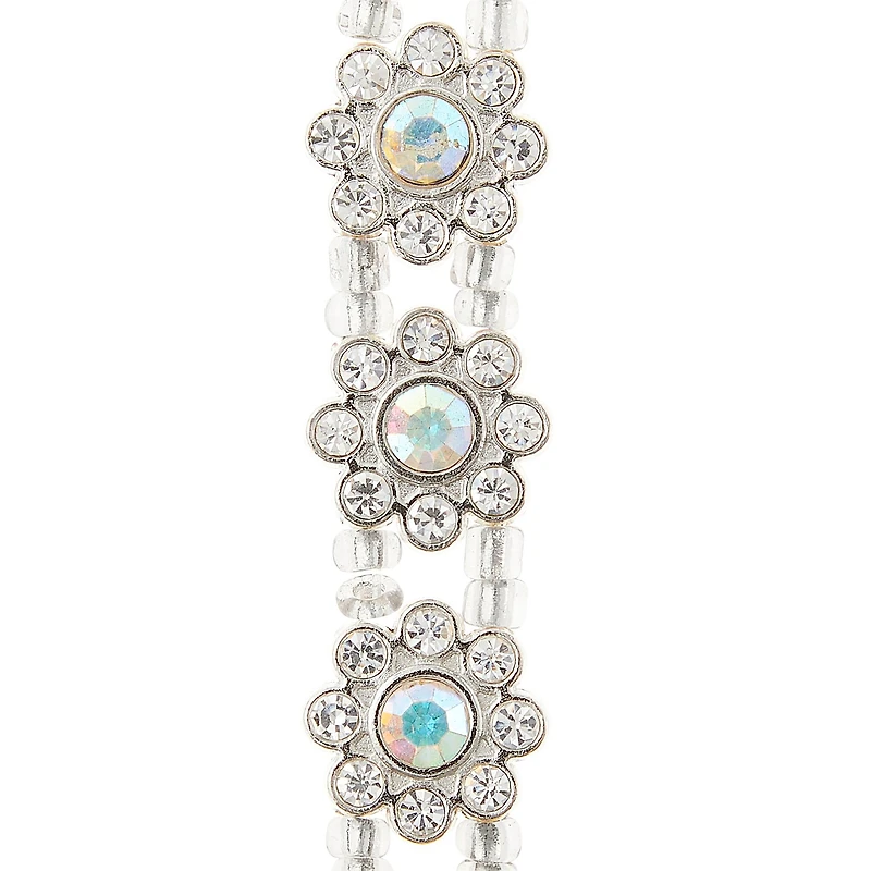 12 Pack: Silver-Plated Flower Sliders, 15mm by Bead Landing™