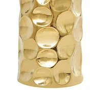 39" Gold Concaved Circles Ceramic Vase