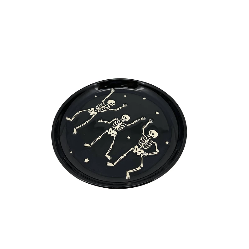 7" Black Skeletons Plate by Makery™
