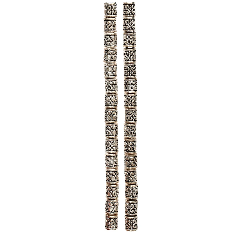 Antique Silver Tube Beads, 6mm by Bead Landing™