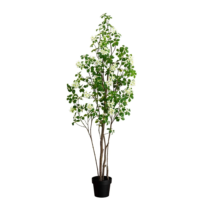 6ft. Potted Dogwood Tree with Real Touch Leaves