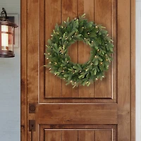 24" Pre-Lit Balsam Fir Wreath