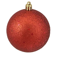 16ct. 3" Hot Red Shatterproof 4-Finish Christmas Ball Ornaments