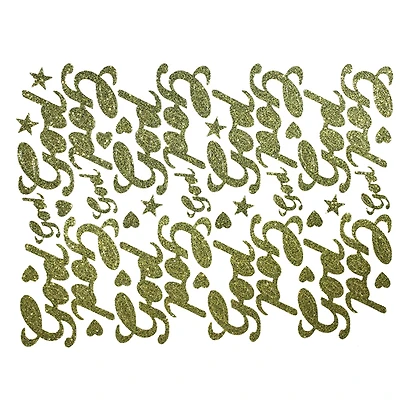 JAM Paper God Gold Script Floral Accessory