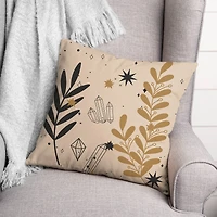 Leaf Crystal Stars 3 18" x 18" Throw Pillow