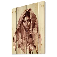 Designart - Monochrome Portrait of Young Indian Woman II