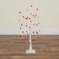 3ft. Pre-Lit Artificial Valentine's Day Willow Tree with 40 Heart Shaped LED Lights