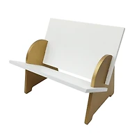 15" Gold & White Tabletop Bookshelf by Ashland®