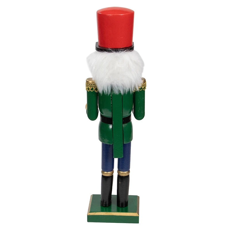 14" Wooden Christmas Nutcracker Drummer