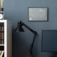 Stupell Industries Grey Distressed US Map Playful Typography Framed Giclee Art