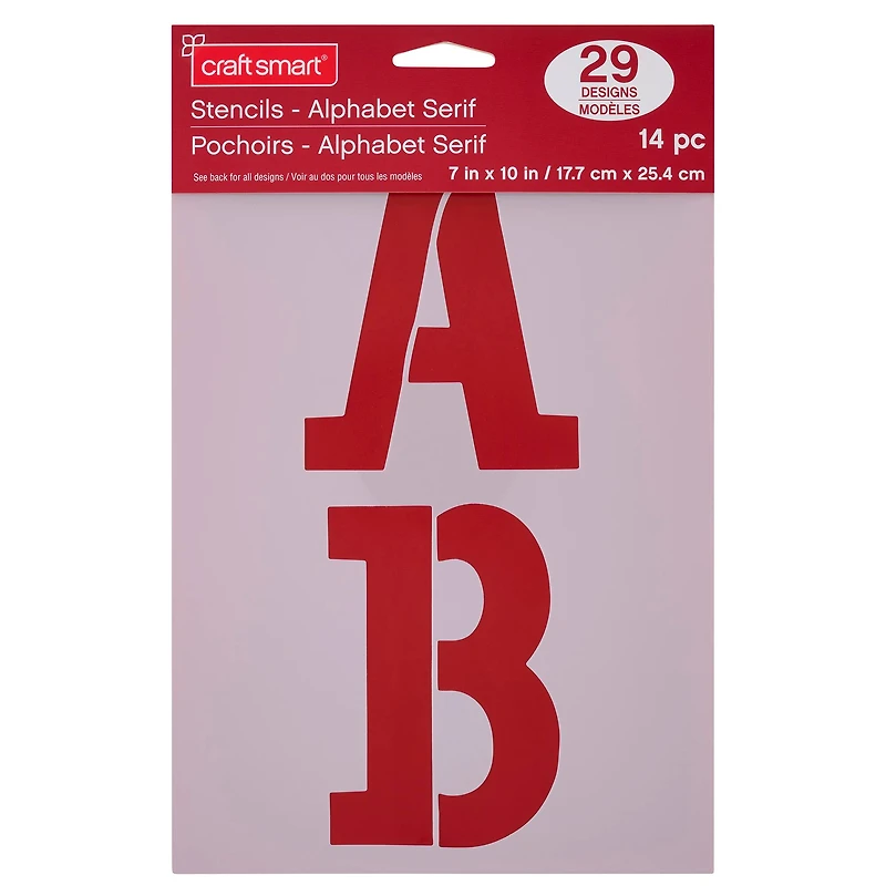 4.5" Serif Alphabet Stencils by Craft Smart®