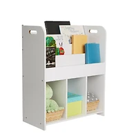 Mind Reader 2-Tier Kid's White Storage Shelf Unit