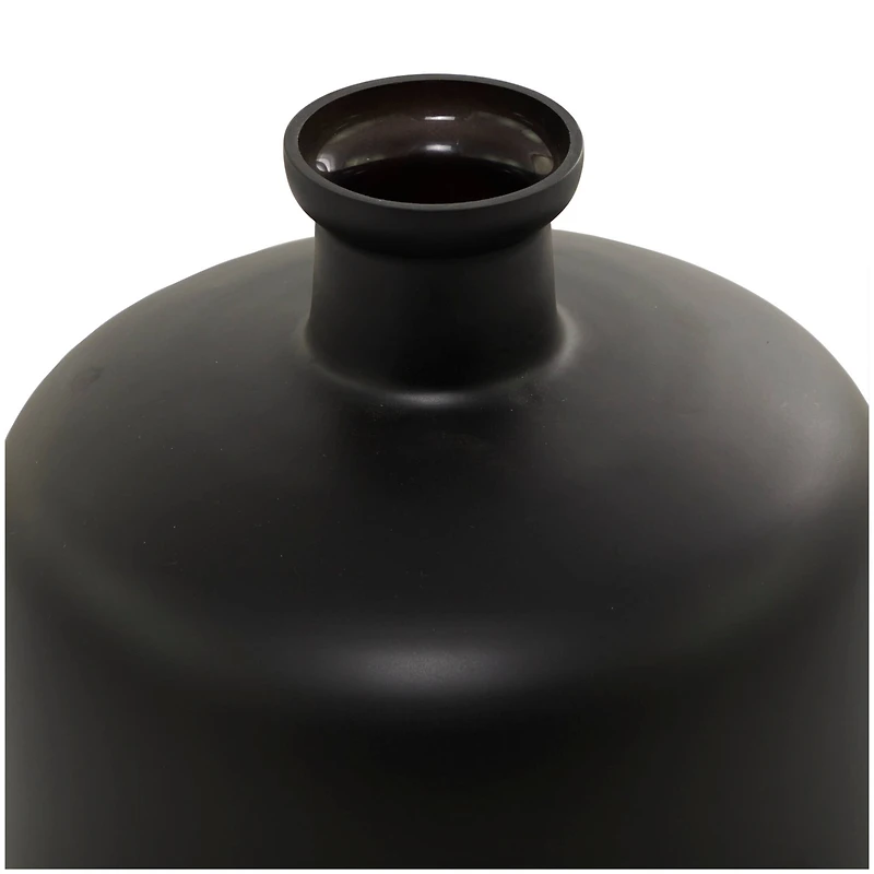 The Novogratz Black Glass Vase 10" x 10" x 12"
