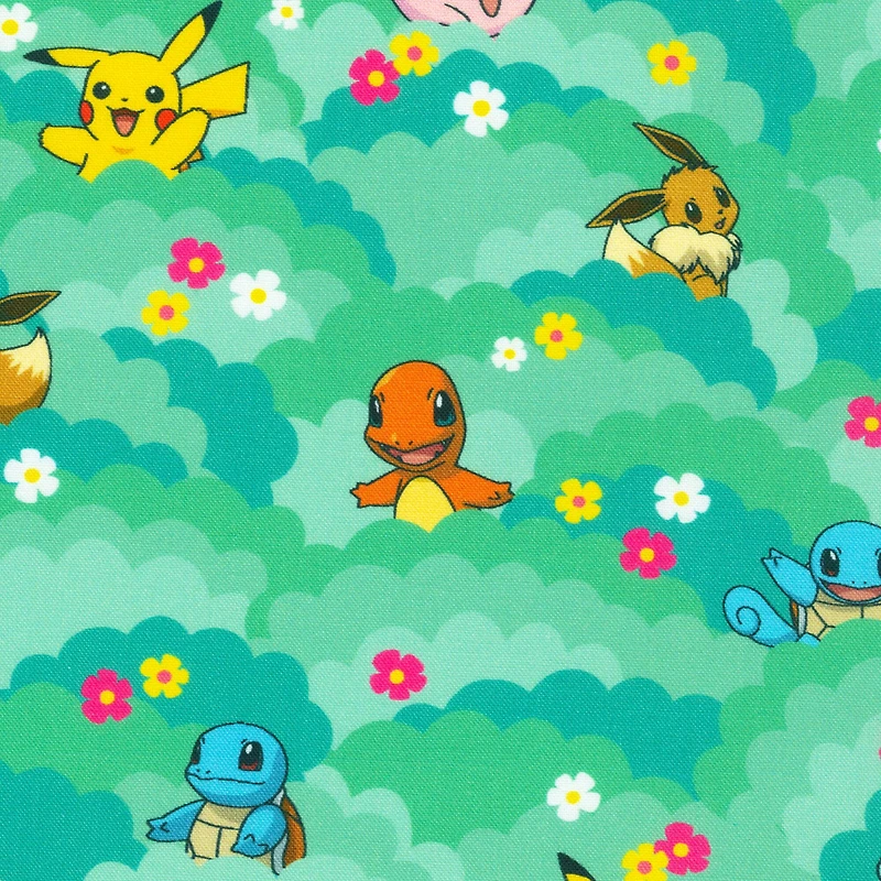 Pokémon™ Floral Trees Cotton Fabric