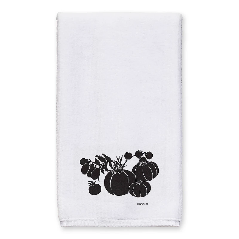 Block Print Tomatoes 16" x 25" Tea Towel - Set of 2