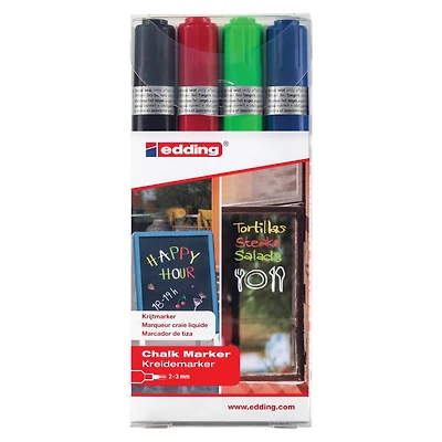 edding® 4095 Chalk Markers Set, 4ct.