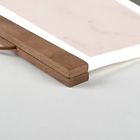 Muted Abstract Squares 20" x 20" Teak Hanging Canvas