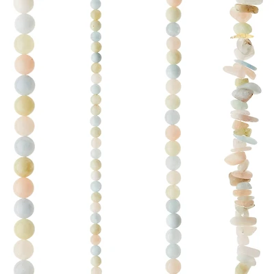 6 Pack: Multicolor Quartz Round & Chip Beads by Bead Landing™