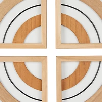 The Novogratz Brown Wood Geometric Wall Décor Set