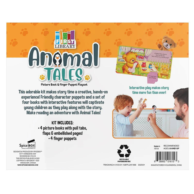 SpiceBox First Library Animal Tales Board Book Set