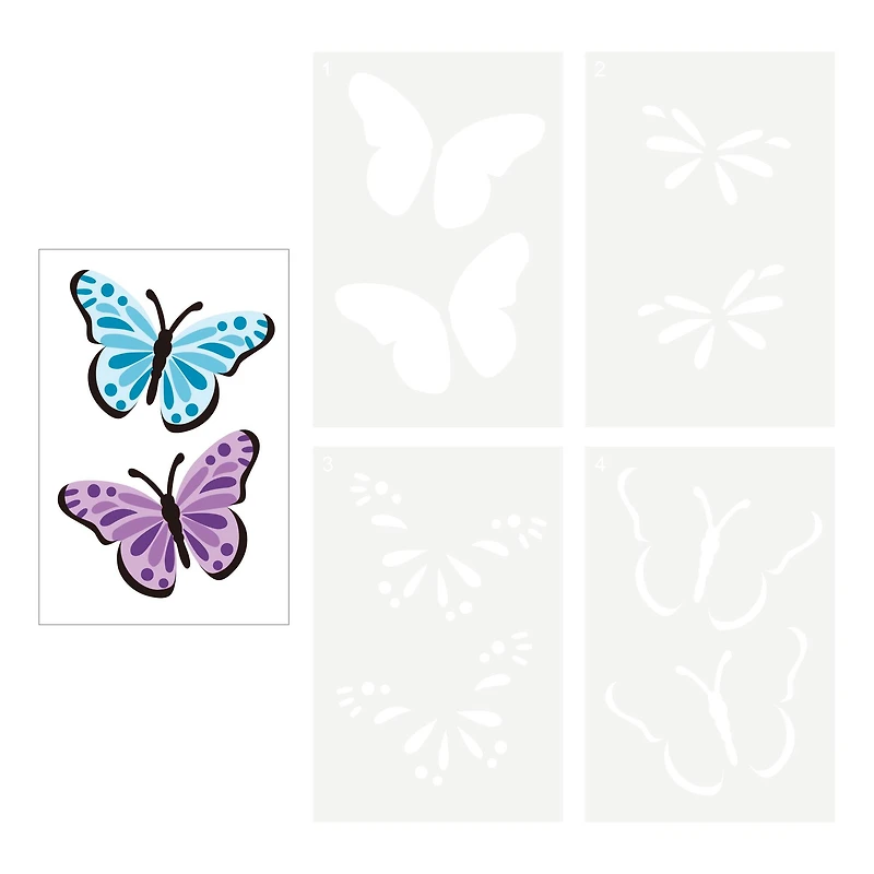 Butterfly Layering Stencils by Recollections