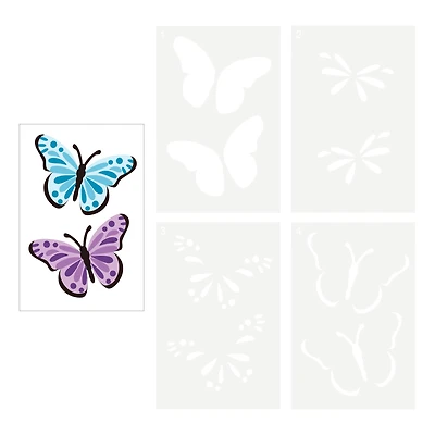 Butterfly Layering Stencils by Recollections