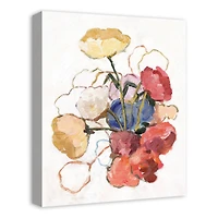 Golden Florals 16" x 20" Canvas Wall Art
