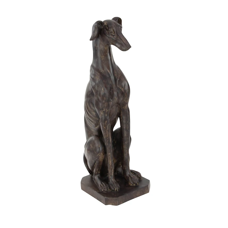 31" Brown Farmhouse Dog Sculpture