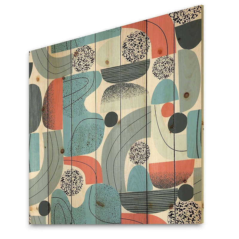 Designart - Retro Shapes With Abstract Suns and Moons II