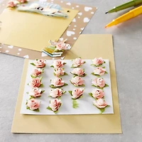 12 Packs: 24 ct. (288 total) Pink Paper Rose Embellishments by Recollections™