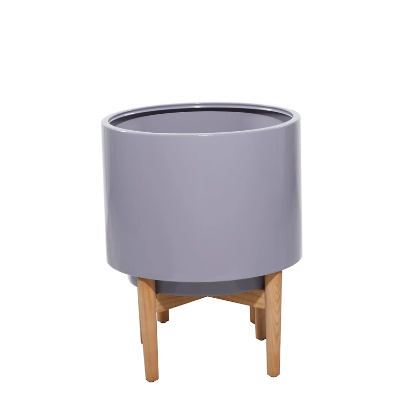 Gray Iron Contemporary Planter Set