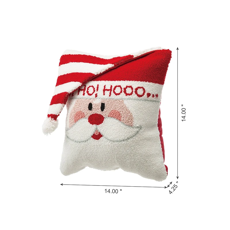 Glitzhome® Hooked 3D Santa Throw Pillow Set