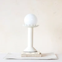 Hello Honey® 21" White Ceramic Pedestal & Orb LED Table Lamp