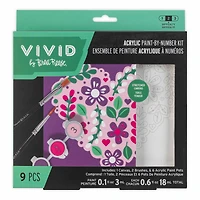 VIVID by Brea Reese® Flower Heart Acrylic Paint-by-Number Kit