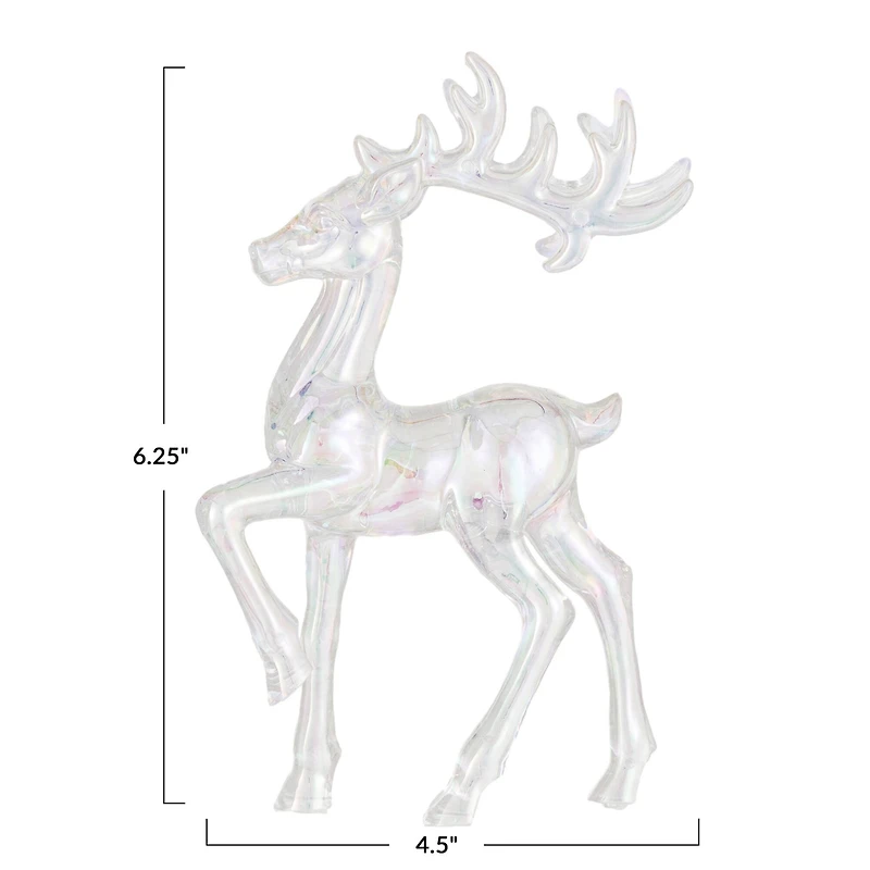 Hello Honey® 6.25" Iridescent Finish Acrylic Reindeer Décor