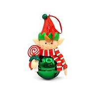 Wizardi 3" Glossy Gingerbread with Lollipop Elf Christmas Ornament