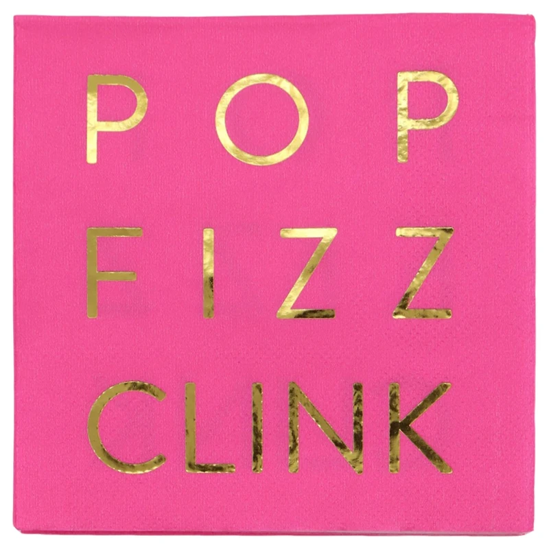 Pink Pop Fizz Clink Beverage Napkins, 20ct. by Celebrate It™