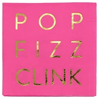 Pink Pop Fizz Clink Beverage Napkins, 20ct. by Celebrate It™
