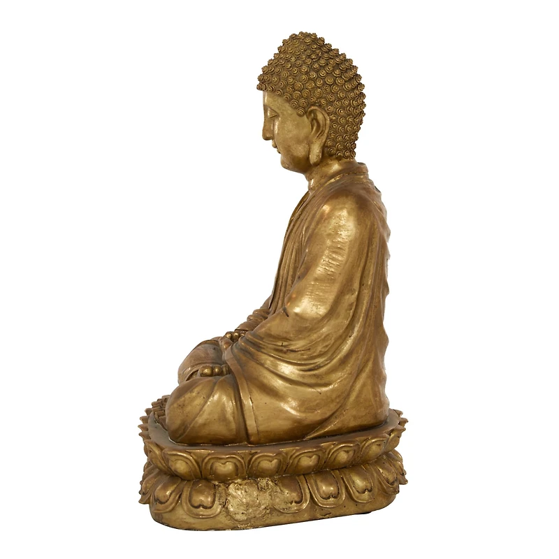 16" Gold Buddha Glam Sculpture