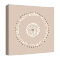 Neutral Medallion Dots 20" x 20" Canvas Wall Art