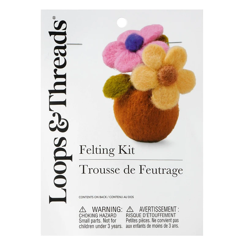 Flower Pot Felting Kit by Loops & Threads®