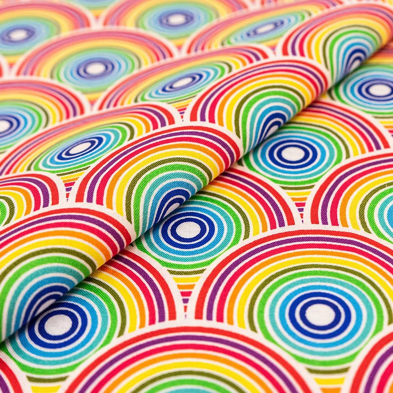SINGER Rainbow Circles Cotton Fabric