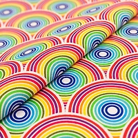 SINGER Rainbow Circles Cotton Fabric