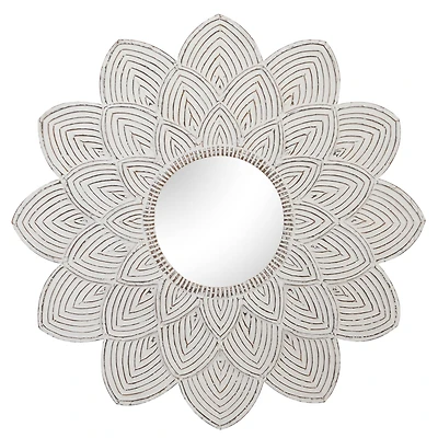 The Novogratz 48" White Vintage Wall Mirror