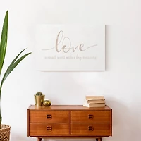 Love Has a Big Meaning Canvas Wall Art