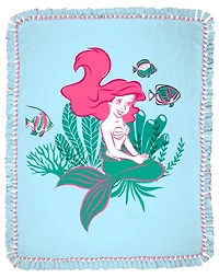 Little Mermaid 72" Ariel in the Ocean No Sew Fleece Throw Kit