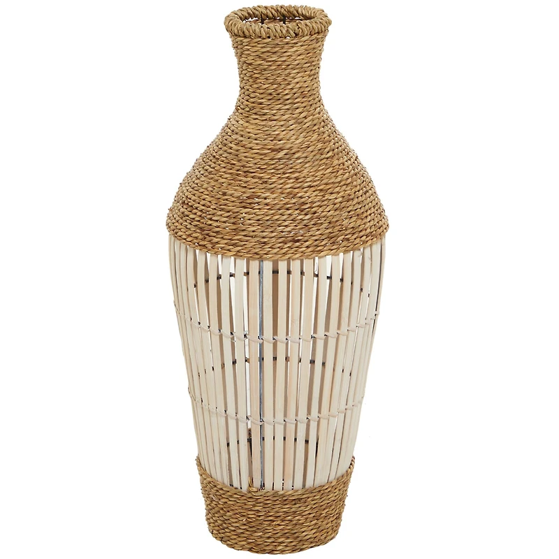 Brown Seagrass Handmade Tall Woven Floor Vase