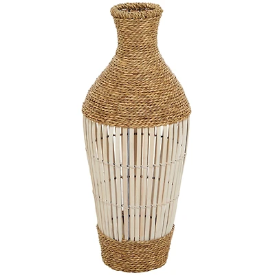 Brown Seagrass Handmade Tall Woven Floor Vase